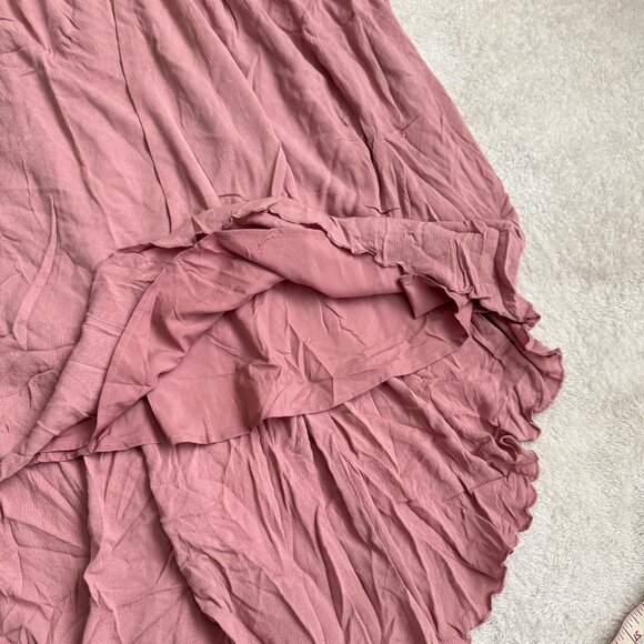 Joyfolie Dela dress in mauve size medium  High-Low Dress With Lace Sleeves new - Picture 10 of 16